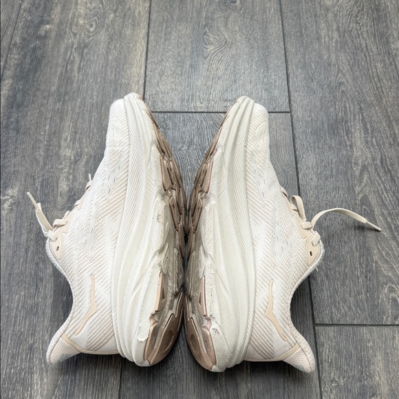 Hoka Cream and Blue Athletic Shoes - Picture 9 of 11